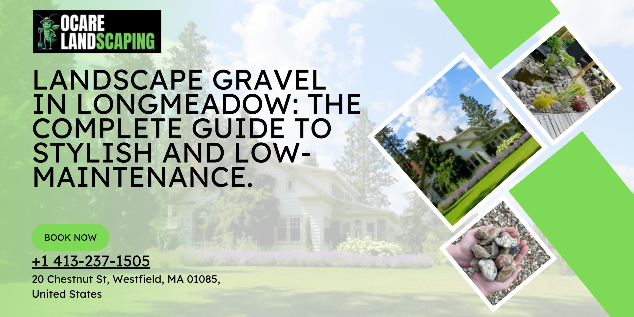 Decorative Landscape Gravel in Longmeadow used in a garden pathway and outdoor design setting