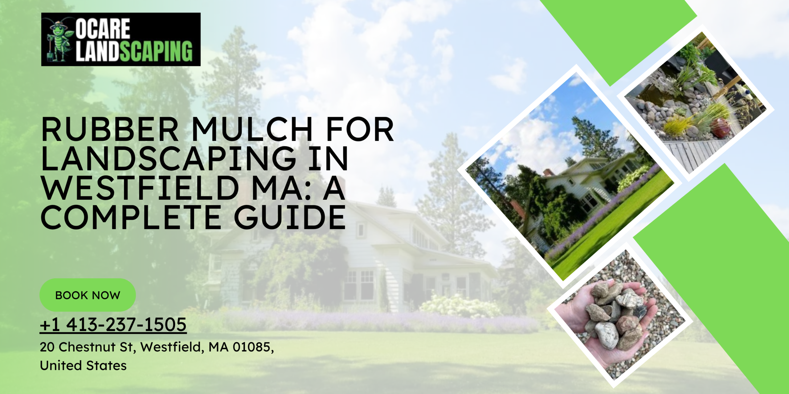 Rubber mulch used in a landscaping western ma